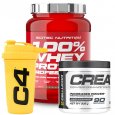 PROMO STACK SCITEC WHEY + CREATINE + SHAKER FREE